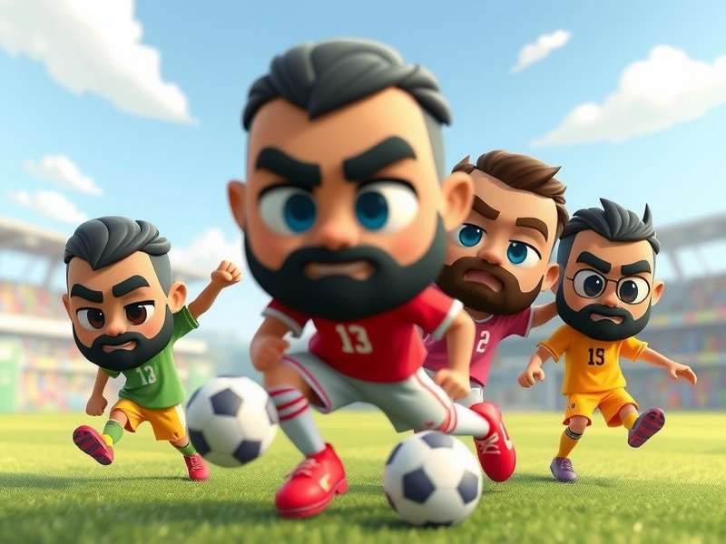 Head Soccer Characters Collage Showing Special Skills and Abilities