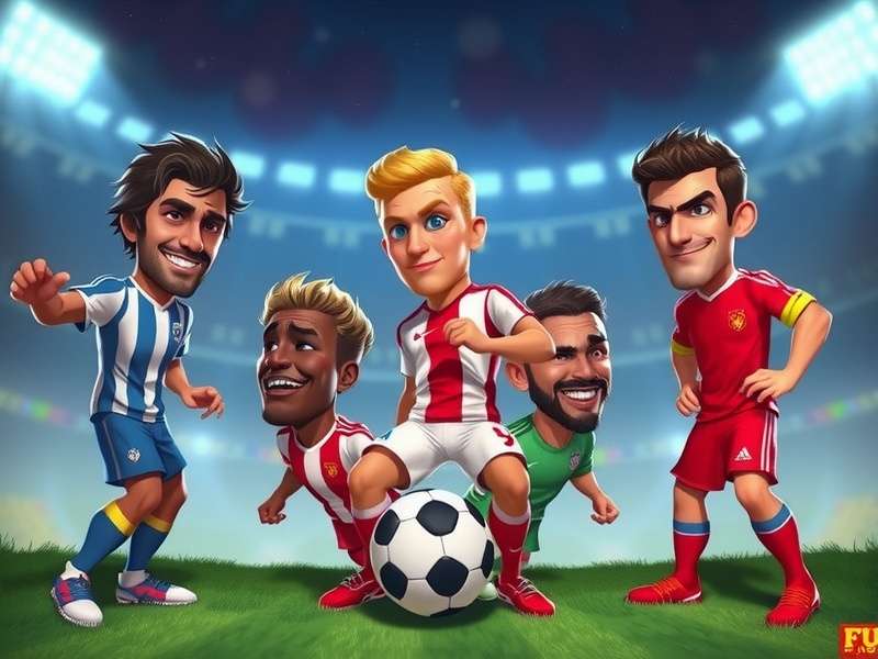 Collage of Head Soccer characters showing their special powers in action