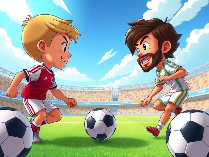 Head Soccer Poki gameplay screenshot showing intense football action