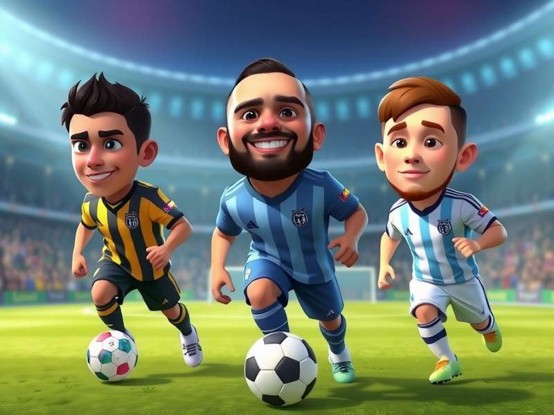 Complete lineup of all Head Soccer characters showing their unique designs