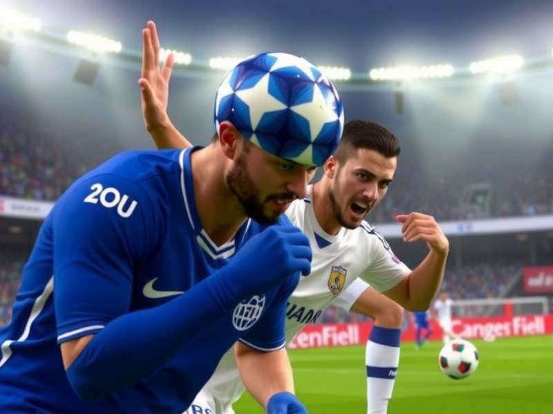 Head Soccer 2017 intense gameplay screenshot showing two characters in action