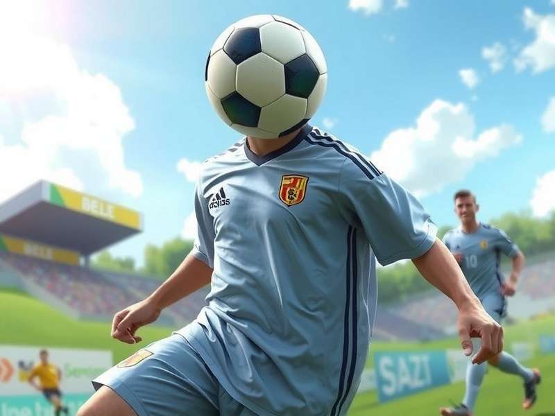 Intense Head Soccer match showing characters in action