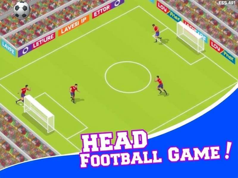 Head Soccer gameplay screenshot showing two characters heading a football