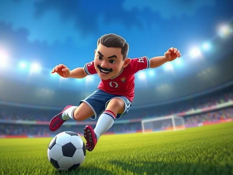 Dynamic football header action in Head Soccer European Edition