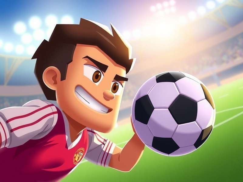 Dynamic gameplay screenshot of Sports Head Football showing two characters using special powers