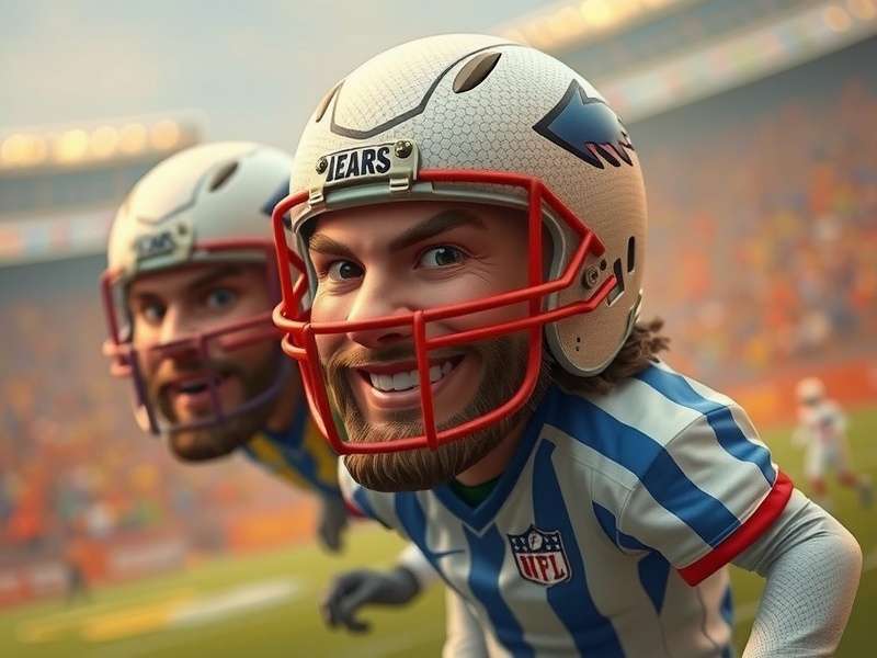 Football Heads Dvadi character in action, using a powerful header move