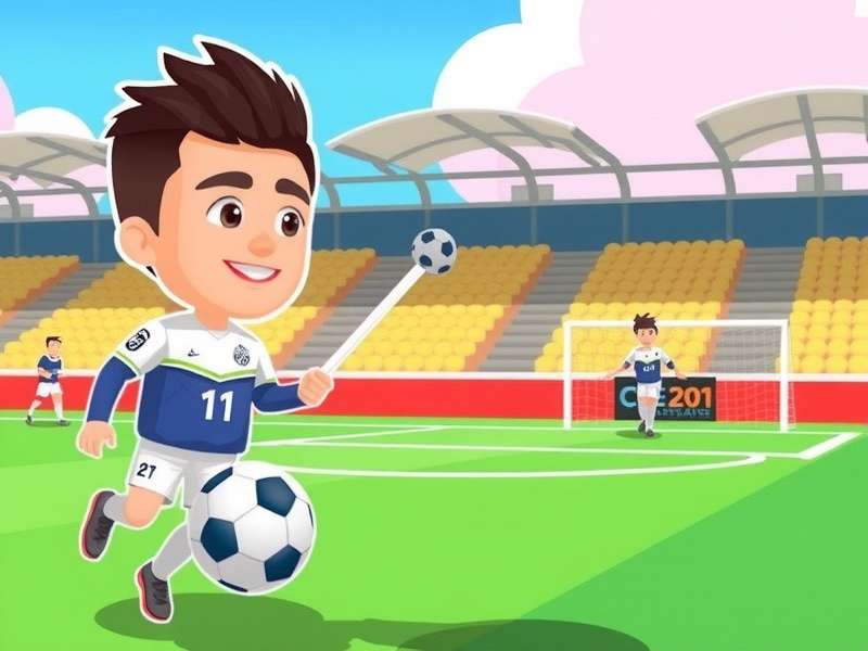 Head Soccer Death Mode gameplay showing a character dodging a meteor