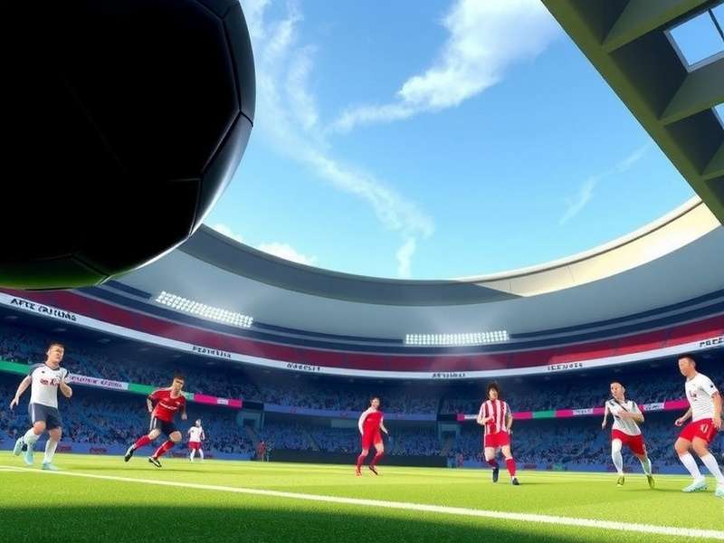 Intense Head Soccer match between two characters using special powers