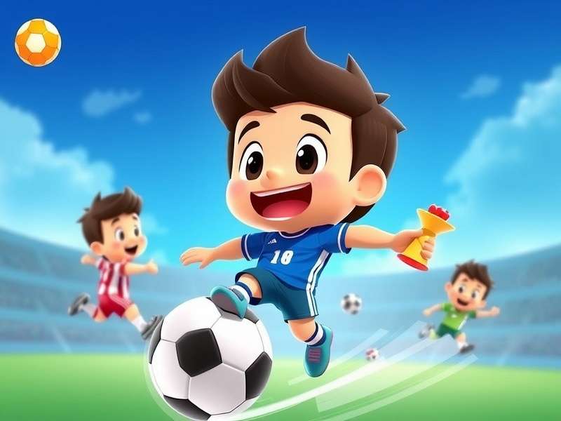 Big Head Soccer Online gameplay screenshot showing two big-headed characters competing in a stadium