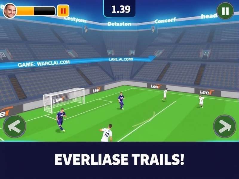 Head Soccer gameplay screenshot showing two characters heading the ball