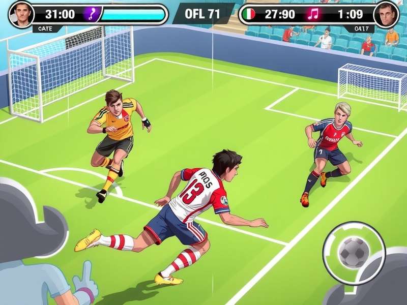 Intense Head Soccer match showcasing two characters using special moves
