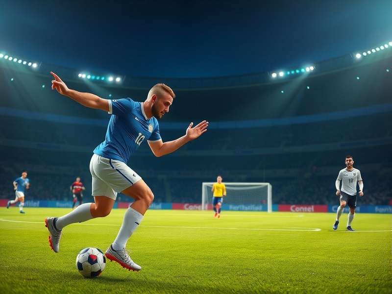 Head Soccer character Dvadi executing a powerful tactical kick in-game