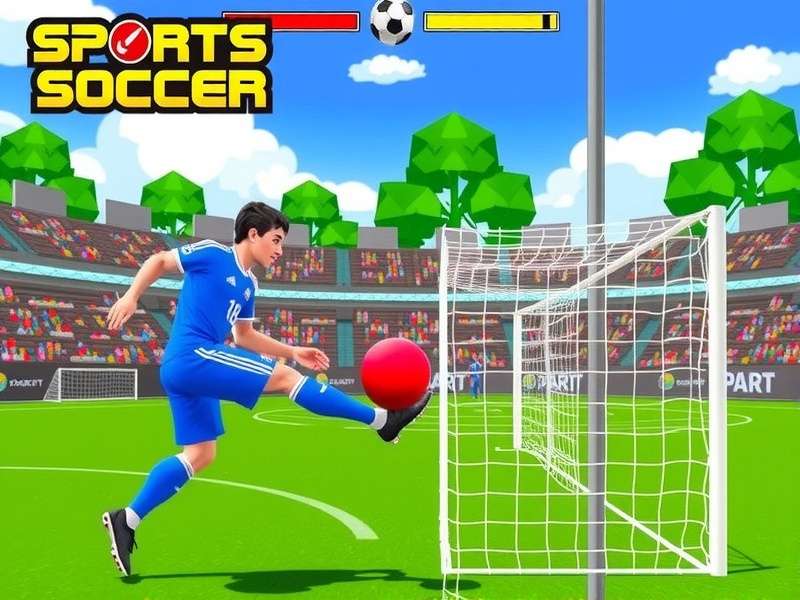 Sports Head Soccer Unblocked 76 gameplay screenshot showing two characters heading a soccer ball
