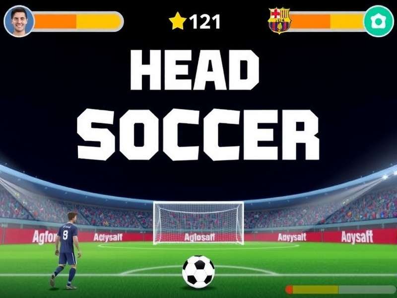 Head Soccer Unblocked Game Screenshot showing intense header battle