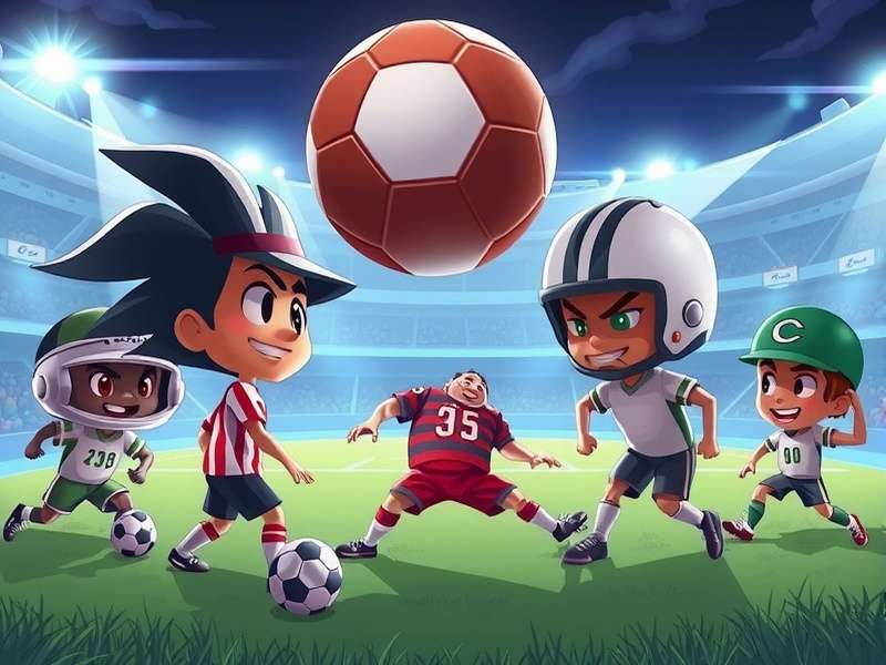 Football Heads Game intense match gameplay showing characters using special moves