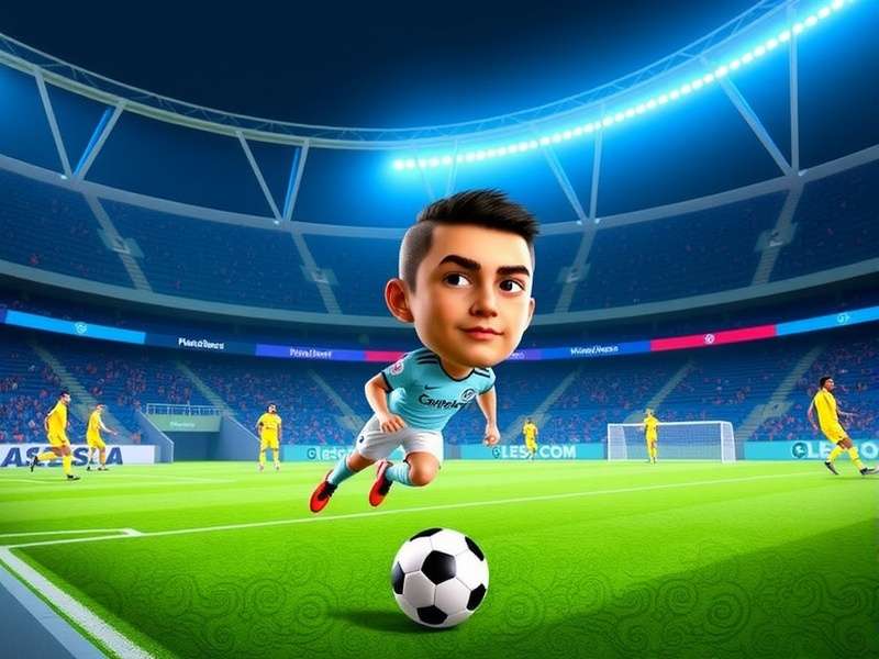 Sports Head Soccer Libertadores — Copa Libertadores tournament mode gameplay scene with players and stadium