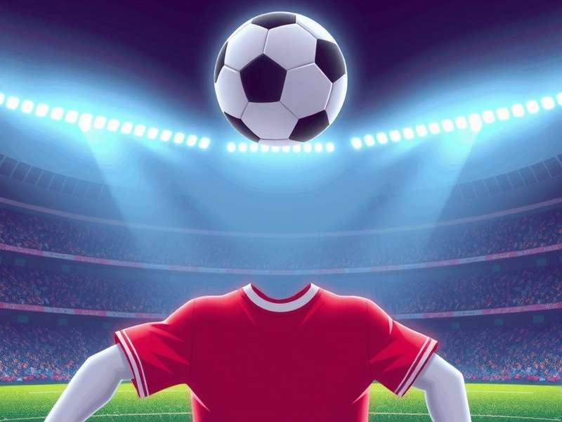 Football Head - Head Soccer game banner showing two big-headed players competing on a football field