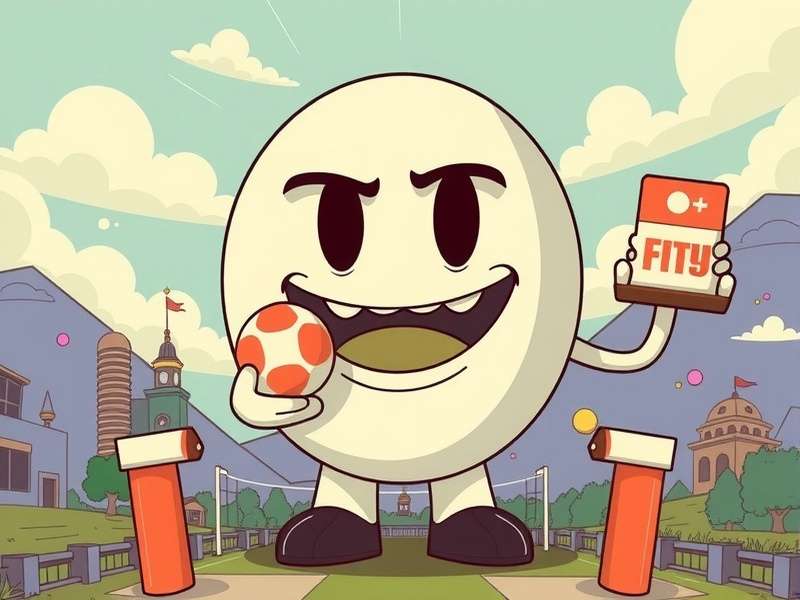 Ball Head character in Head Soccer game action scene