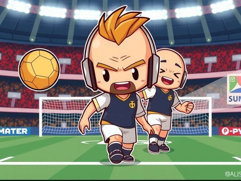 Footballheads – Head Soccer game character collage showing heroes and ball
