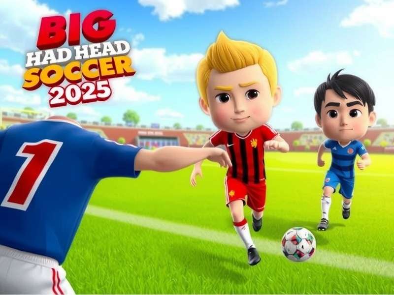 Big Head Soccer 2025 gameplay arena showing characters in action