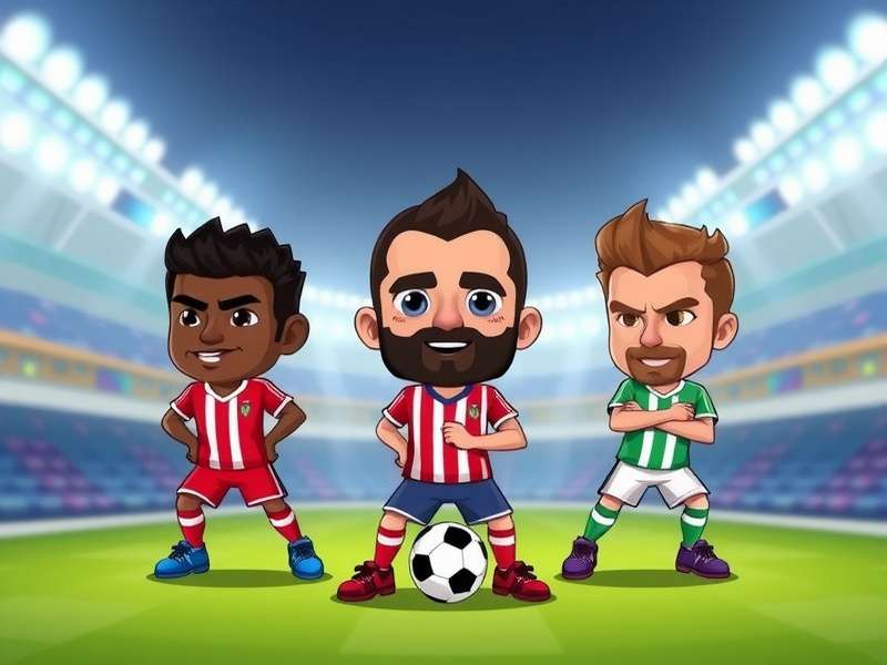 Head Soccer game characters lineup showing the easiest unlockable characters for Indian players