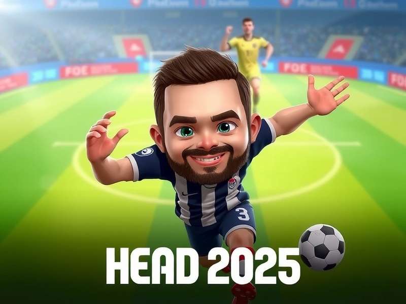 Head Soccer 2025 Champions League exclusive preview with UCL trophy and big-headed players