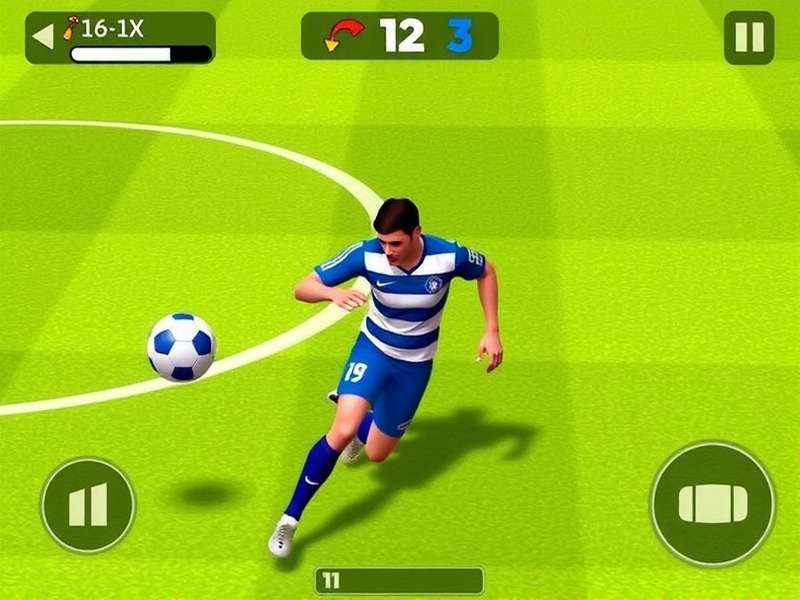 Head Soccer Game 2 Player action scene with two players competing on mobile