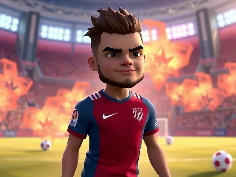 Head Soccer Awaken Mode gameplay scene with awakened characters and energy effects