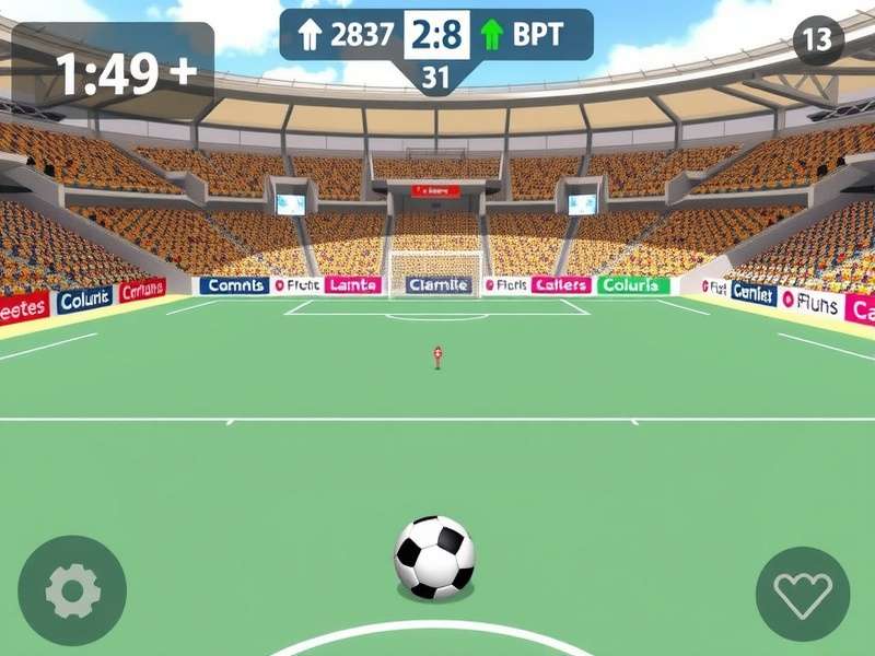 Head Soccer Game action on mobile screen with colourful characters